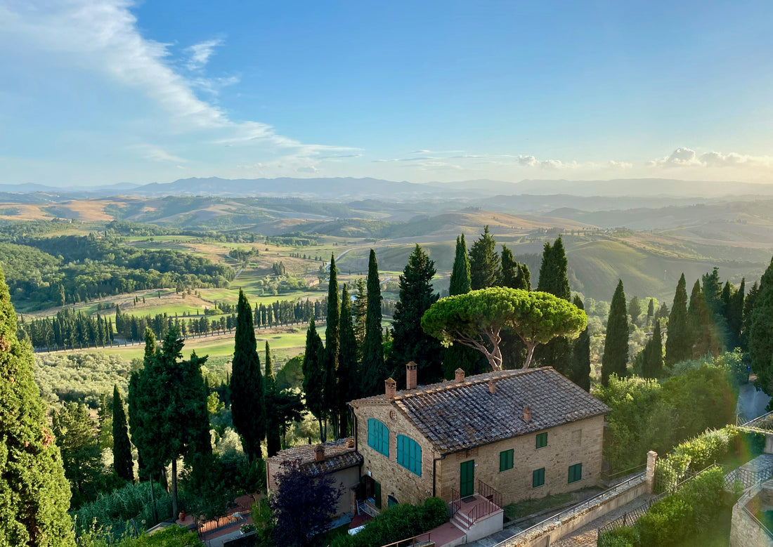 pic shared by Dori Kimball; Tuscany countryside pic by moira-nazzari-lbZG3-qm2ac-unsplash